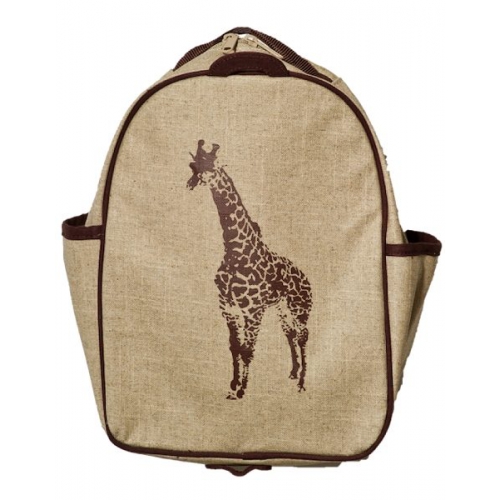 beżowy plecak z żyrafą dla dziecka